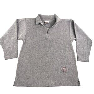 Hard Rock Cafe Pullover Womens Large Gray 1/4 Zip Key West Embroidered Logo Top